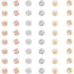 60Pcs 3 Colors Brass Ear Nuts