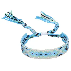 Polyester-cotton Braided Rhombus Pattern Cord Bracelet