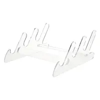 1 Set 3-Tier Assembled Acrylic Keyboard Display Stand Shelf