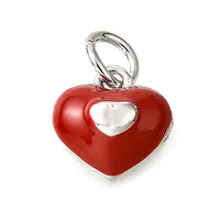 Brass FireBrick Enamel Charms