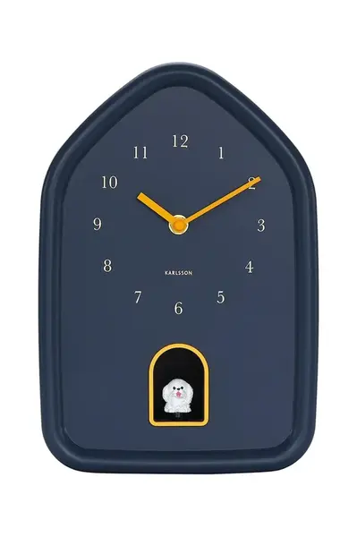 Zvukové nástěnné hodiny Karlsson Modern Doggy 29 x 20 cm