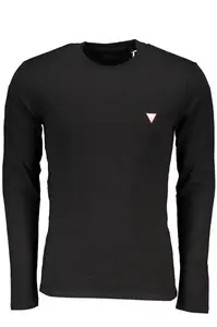 Čierne tričko GUESS JEANS s krátkym rukávom