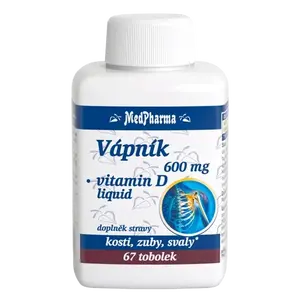 MEDPHARMA Vápník 600 mg + Vitamin D-liquid 67 tobolek