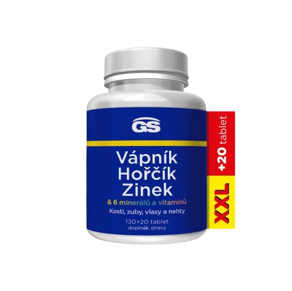 GS Vápník, hořčík, zinek 150 tablet