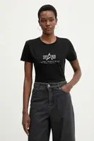 Bavlněné tričko Alpha Industries Basic BL Mirror Leo W