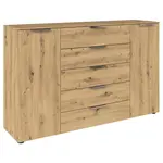 Rauch Möbel KOMODA, barvy chromu, dub artisan, 160/100/42 cm
