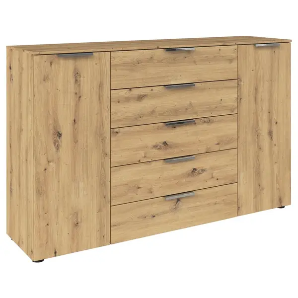 Rauch Möbel KOMODA, barvy chromu, dub artisan, 160/100/42 cm