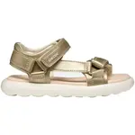 Geox J SANDAL PUFFYPOP Dívčí sandály, zlatá, velikost