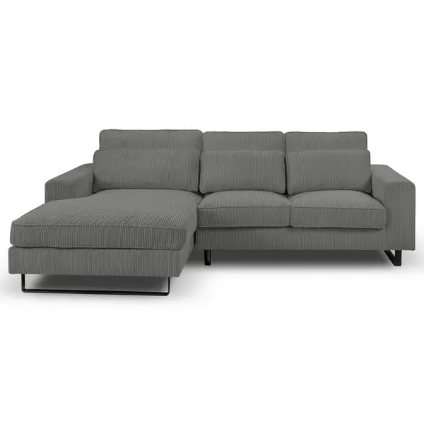 MID.YOU ROHOVÁ SEDAČKA, textil, šedá