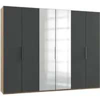 MID.YOU ŠATNÍ SKŘÍŇ S OTOČNÝMI DVEŘMI, barvy grafitu, barvy dubu, 300/236/58 cm