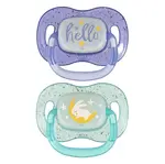 CANPOL BABIES Nightglow dudlík svítící silikonový 6-18m kluk 2 kusy