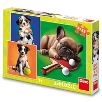 Dino Psí Športovci 3x55 Puzzle
