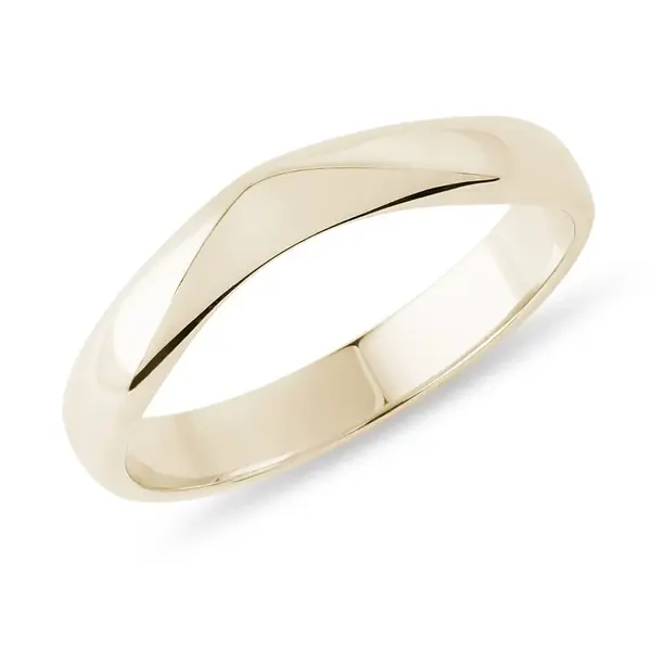 Minimalistická pánska svadobná obrúčka zo zlata KLENOTA