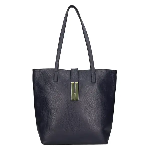 Dámská kožená kabelka Italia Ramira - tmavo modrá