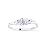Cutie Jewellery Pôvabný prsteň z bieleho zlata so zirkónmi Z8021-10-X-2 53 mm