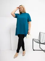 Plus size halenka v modré barvě