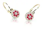 Cutie Jewellery Zlaté detské náušnice C2150-10-X-1 červená