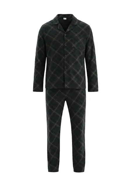 Dagi Dlhé pyžamo  pueblo / antracitová / tmavozelená / čierna