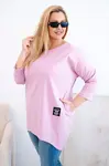Plus size blúzka s dlhým zadným dielom