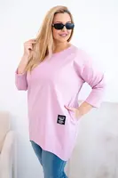 Plus size blúzka s dlhým zadným dielom