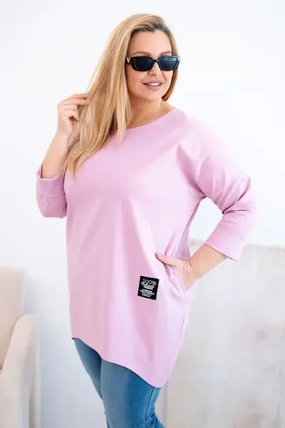 Plus size blúzka s dlhým zadným dielom
