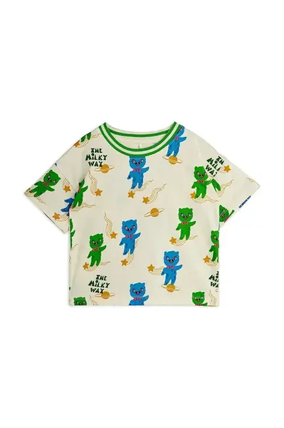 Mini Rodini Detské bavlnené tričko Mini Rodini Alien
