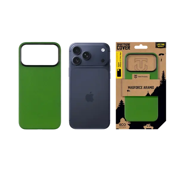 Zadní kryt Tactical MagForce Aramid pro Apple iPhone 17 Pro Max, green toad