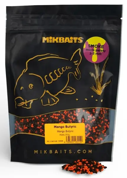 Mikbaits smoke micro pelety 2-3 mm 350 g - mango butyric