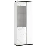 Vitrína Venezia VENV01R 2D bílý alpský/dub vicenza černá/mdf bílý l