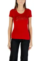 Červené triko Guess s krátkým rukávem