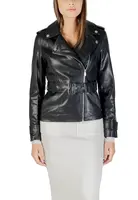 Čierna kožená bunda Morgan De Toi