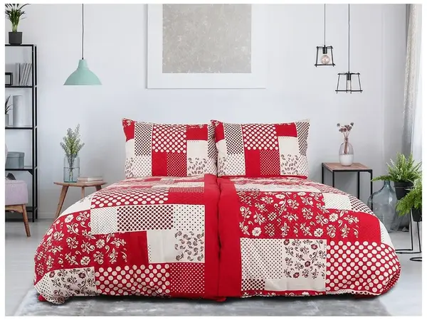 Bavlnené obliečky PERISO červené Rozmer obliečky: 70 x 90 cm | 140 x 200 cm