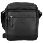 Pánska kožená crossbody taška čierna - Bellugio Lewin