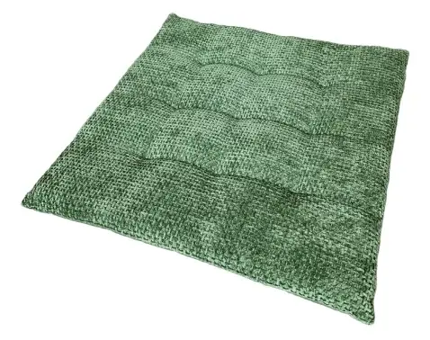 Podsedák na stoličky Chenille Cross 40x40 cm, zelená%
