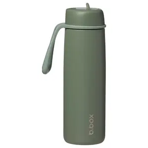 B.BOX Nerezová termolahev s brčkem 690 ml - olive