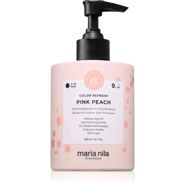 Maria Nila Colour Refresh jemná vyživující maska bez permanentních barevných pigmentů odstín Pink Peach 9.46 300 ml
