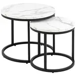 MID.YOU KONFERENČNÍ STOLEK, černá, bílá, kov, kompozitní dřevo, 45/40/45 cm