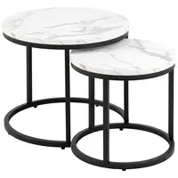 MID.YOU KONFERENČNÍ STOLEK, černá, bílá, kov, kompozitní dřevo, 45/40/45 cm