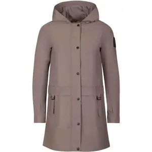 NAX ARESA Dámský kabát s kapucí, hnědá, velikost