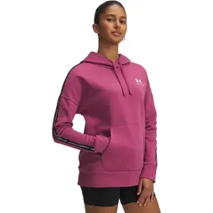 Under Armour ICON FLEECE TAPED Dámská mikina s kapucí, červená, velikost S