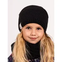 UNUO WARM Dětská čepice, černá, velikost