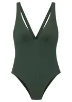 Copenhagen Studios Jednodielne plavky  tmavozelená