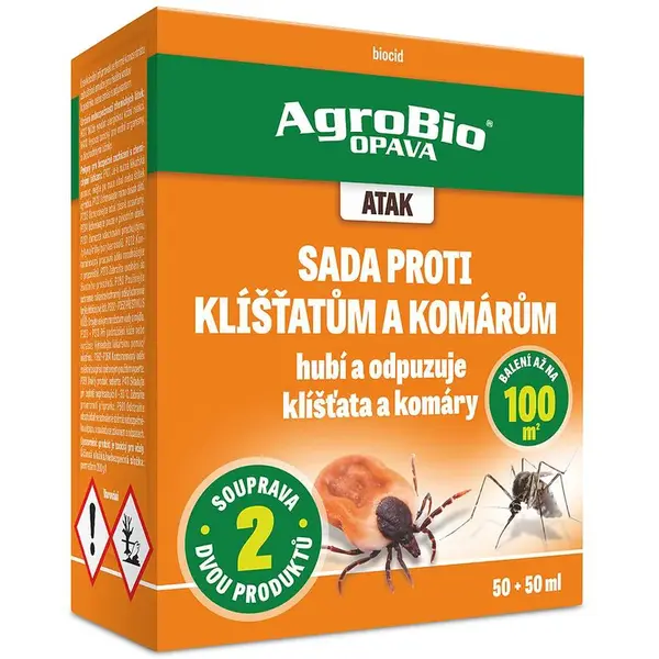 Atak sada proti klíšćatům a komárům 50+50 ml