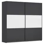 Rauch Möbel SKŘÍŇ S POSOUVACÍMI DVEŘMI, šedá, bílá, barvy hliníku, 218/210/59 cm