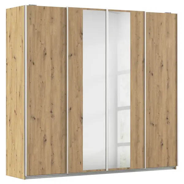 Rauch Möbel SKŘÍŇ S POSOUVACÍMI DVEŘMI, čiré, dub artisan, 226/211/62 cm