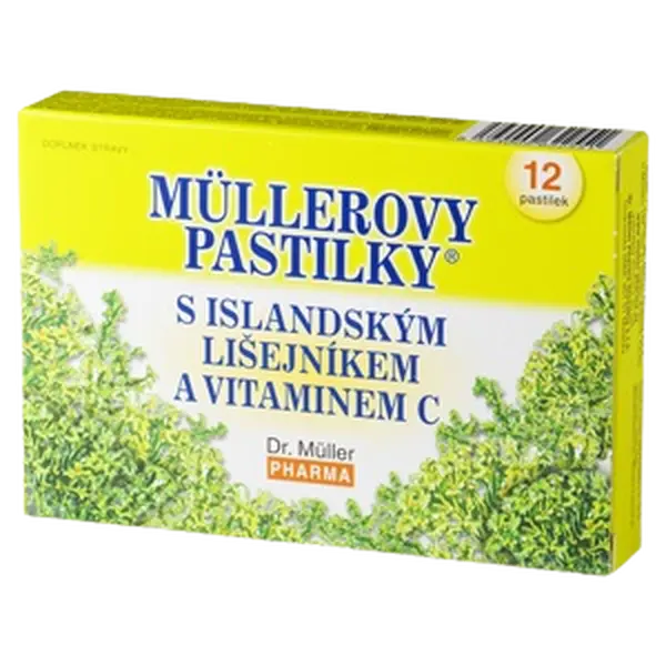 DR.MULLER Müllerovy pastilky s islandským lišejníkem 12 pastilek