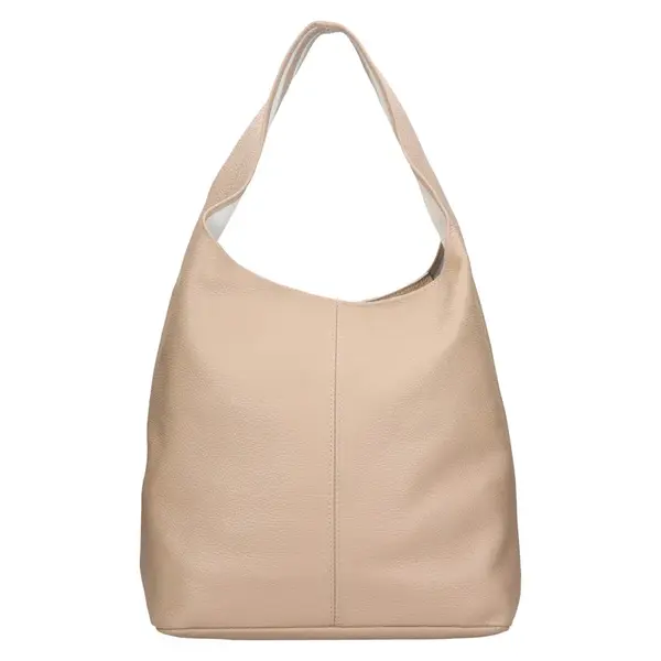 Dámská kožená kabelka přes rameno Italia Margo - béžová
