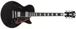 D'Angelico Premier SS Single Cutaway Stop-Bar Tailpie CE Black Flake (