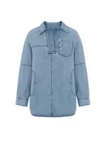 Imily Bela Blúzka  modrá denim