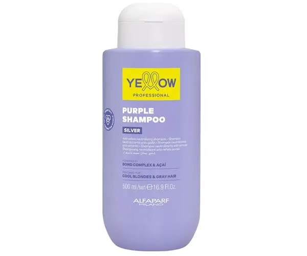 Fialový šampon pro neutralizaci žlutých tónů Yellow Professional Silver Purple Shampoo - 500 ml + dárek zdarma